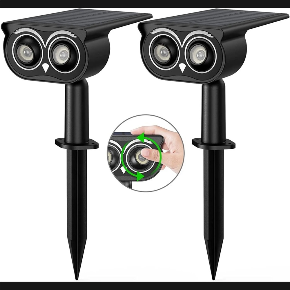 Solar Spot Lights Outdoor, Mageky Solar Outdoor Lights Waterproof, 360°